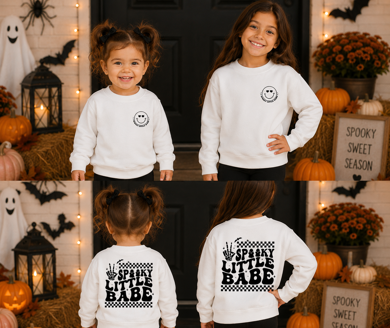 Spooky Little Babe toddler and Youth Sweatshirt