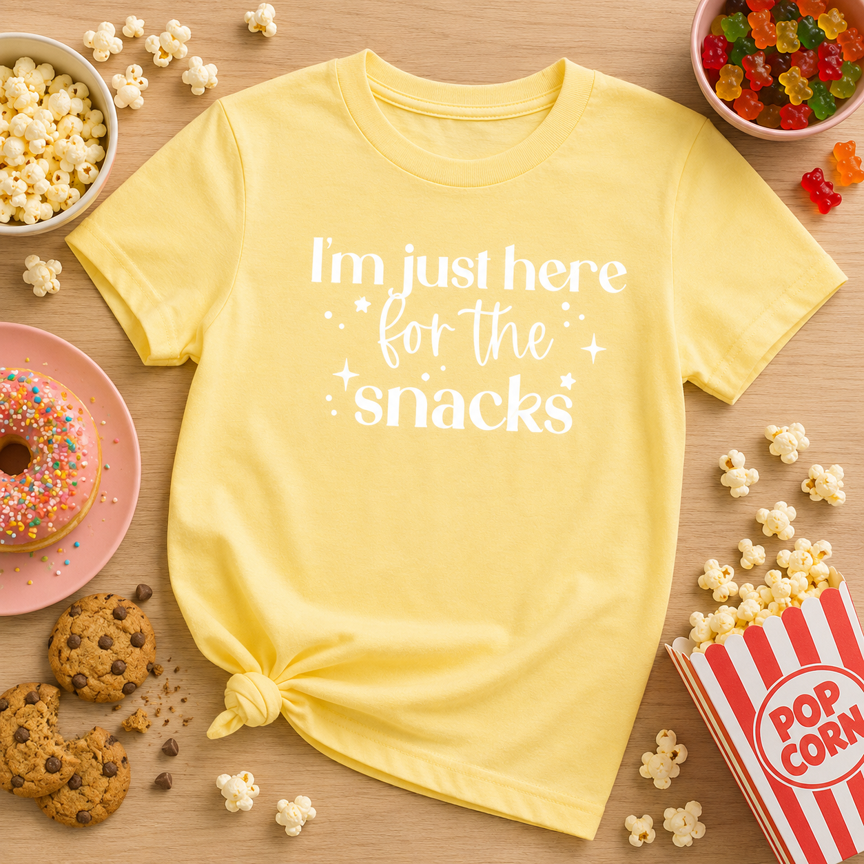 I'm Just Here for the Snacks Tee