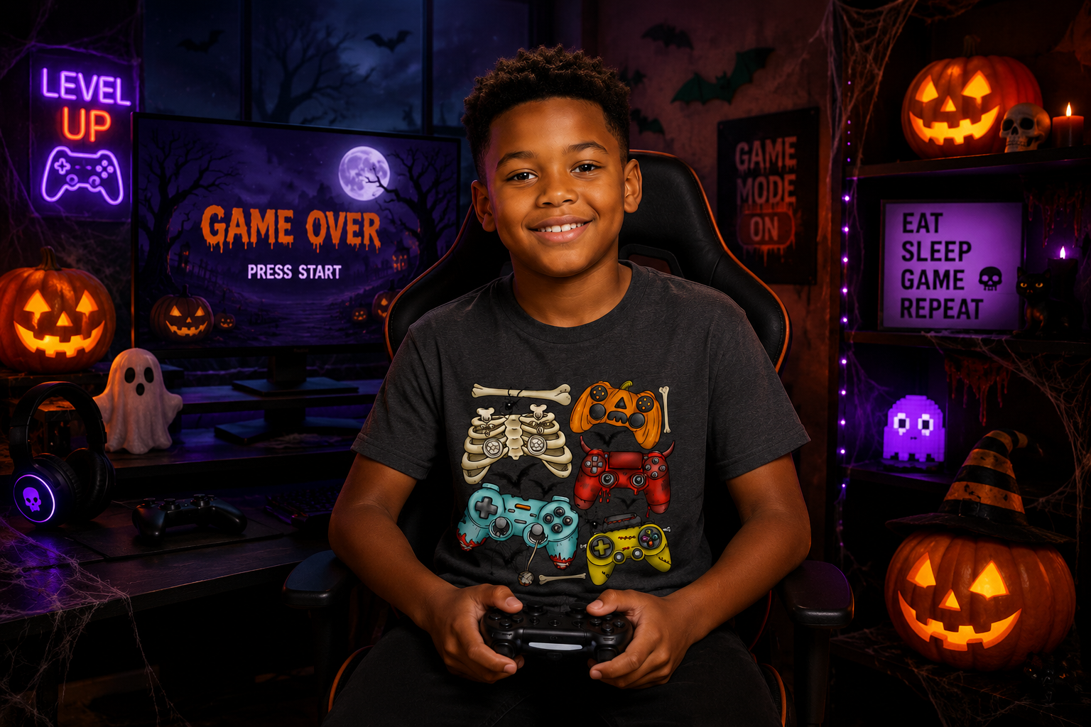 Youth Level Up Your Halloween Style 🎮🎃