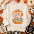 Cozy Pumpkin Ghost Reading Sweatshirt