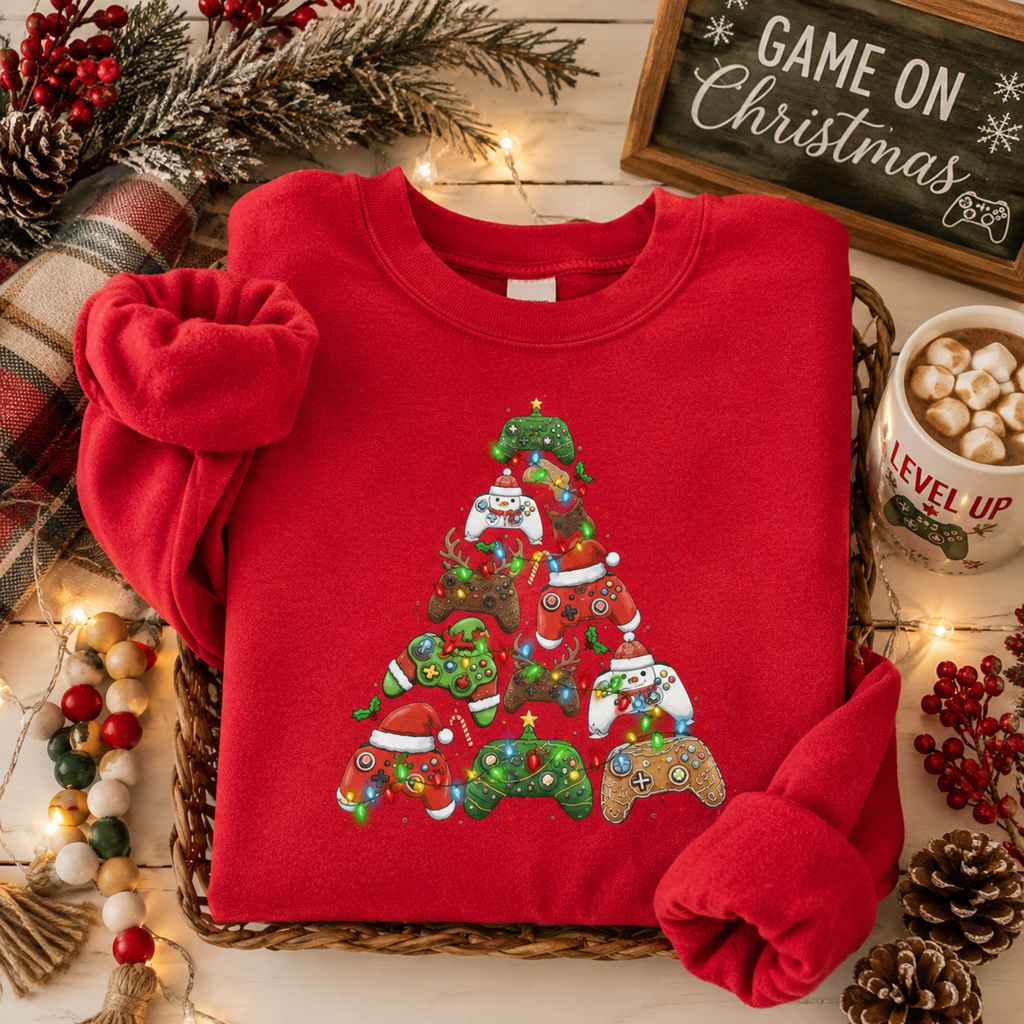 Gaming Christmas Tree Sweatshirt