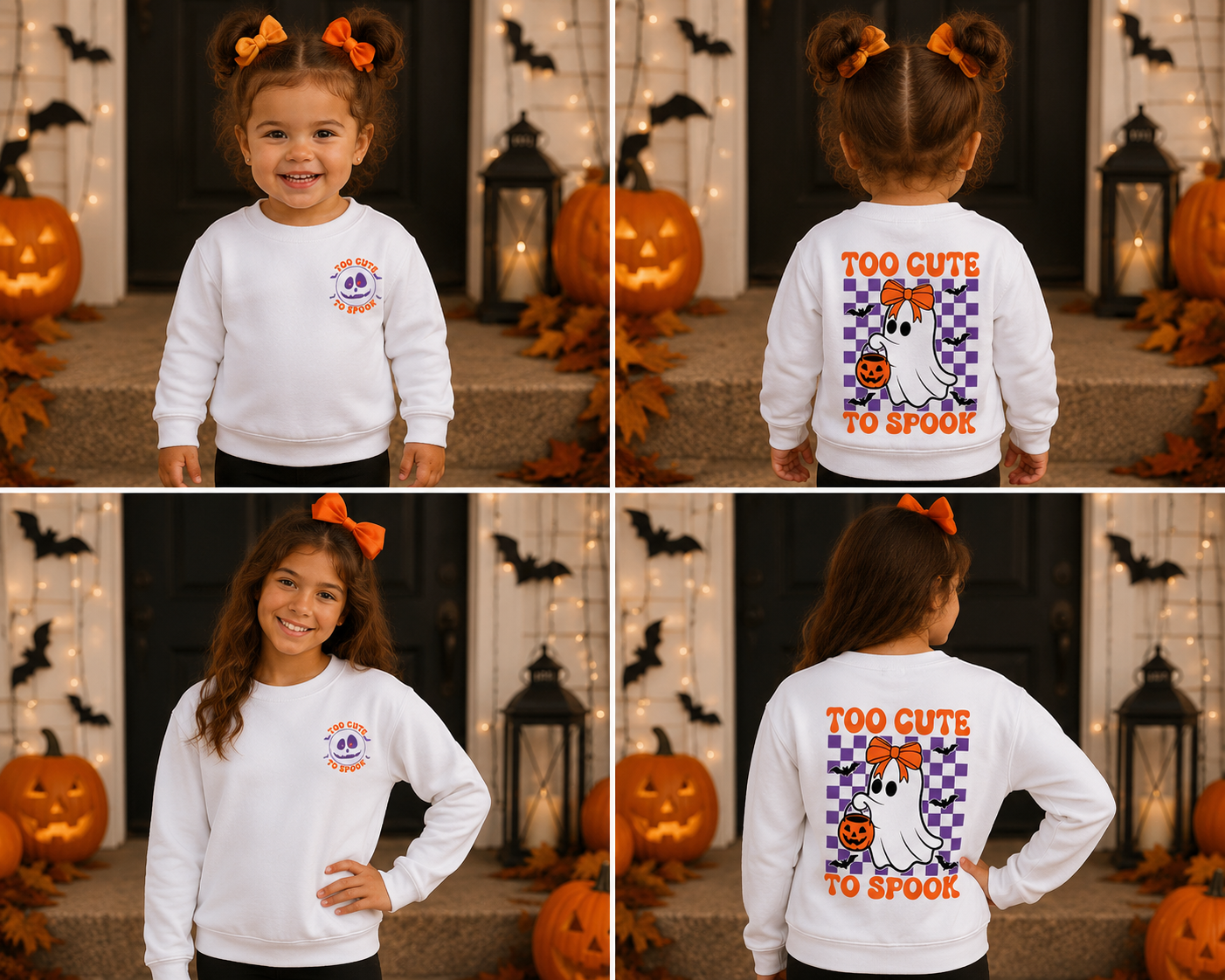 Too Cute to Spook Sweatshirt Youth / Toddler