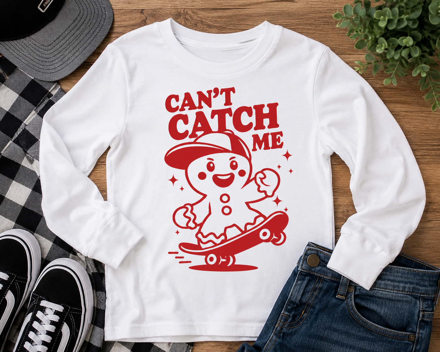 Can't Catch Me- Toddler/Youth Long Sleeve Tee