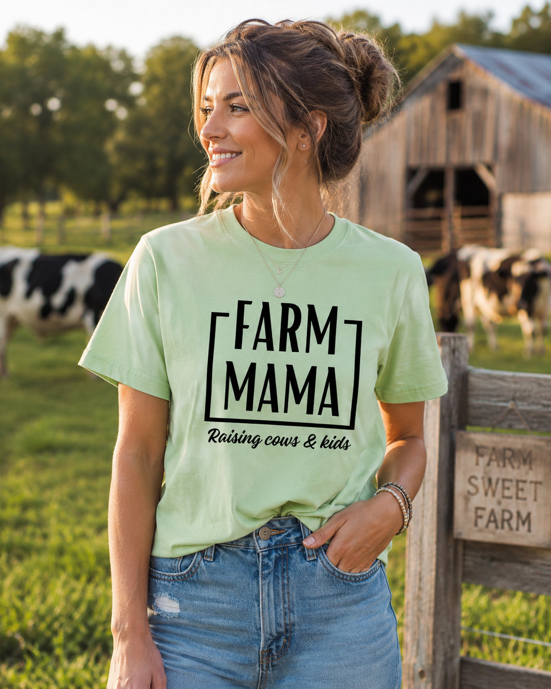 Farm Mama – Raising Cows & Kids Tee