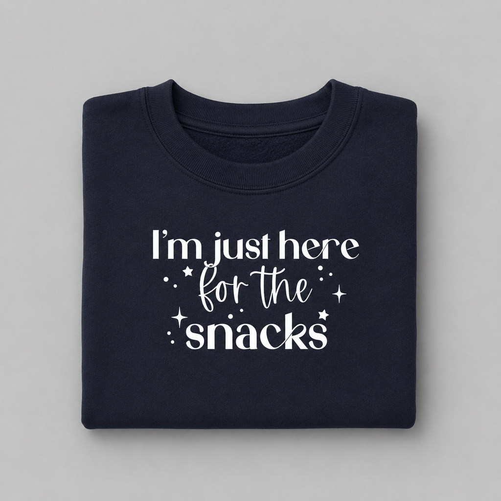 I'm Just Here for the Snacks Toddler Sweatshirt