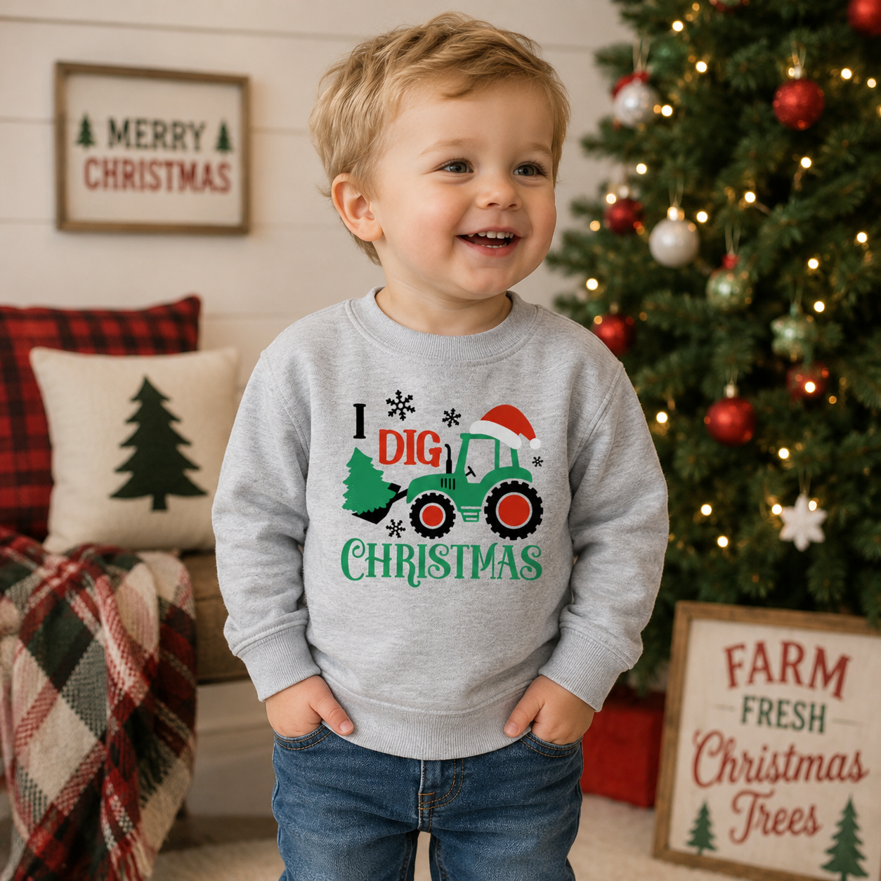 I Dig Christmas Toddler Sweatshirt