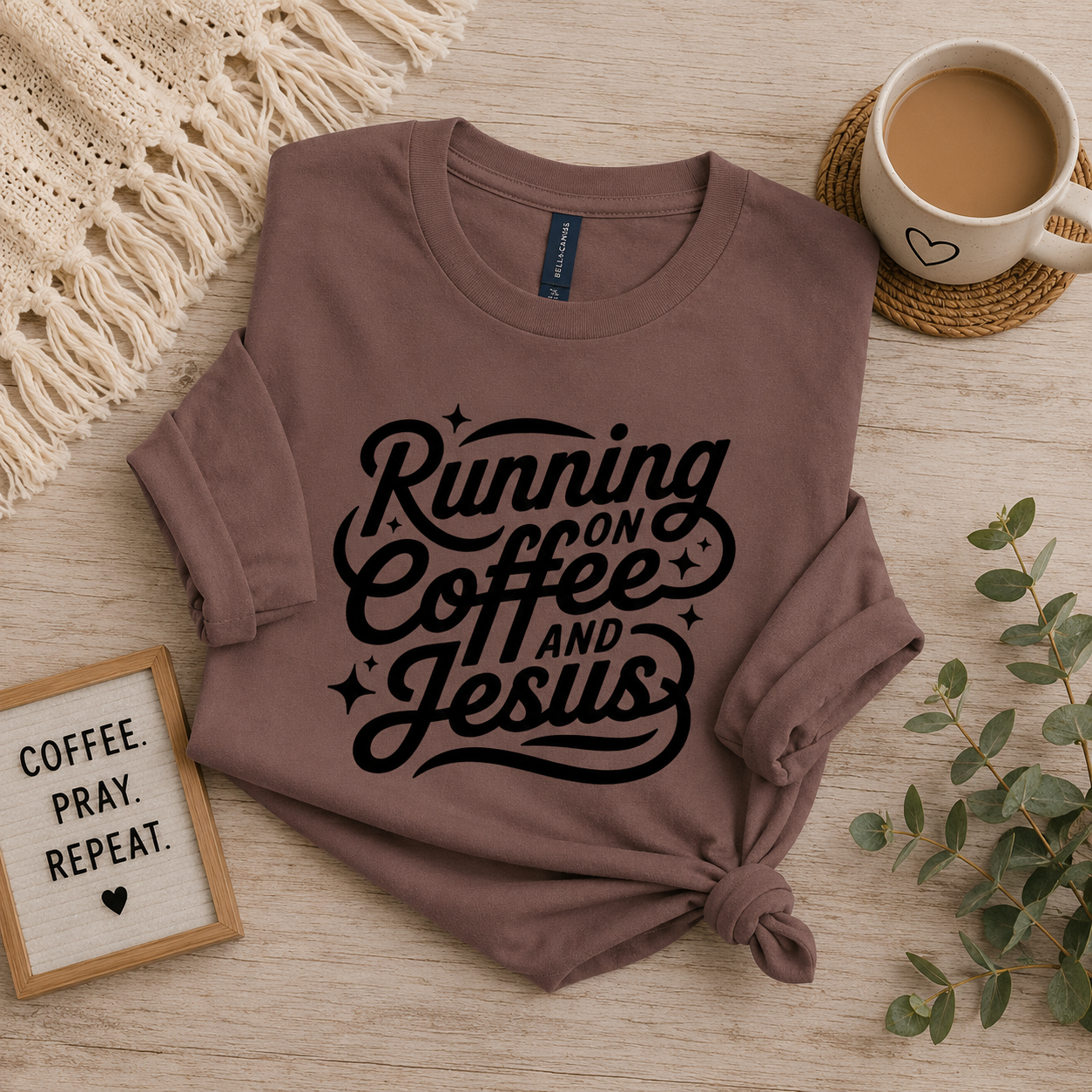 Running on Coffee & Jesus Tee