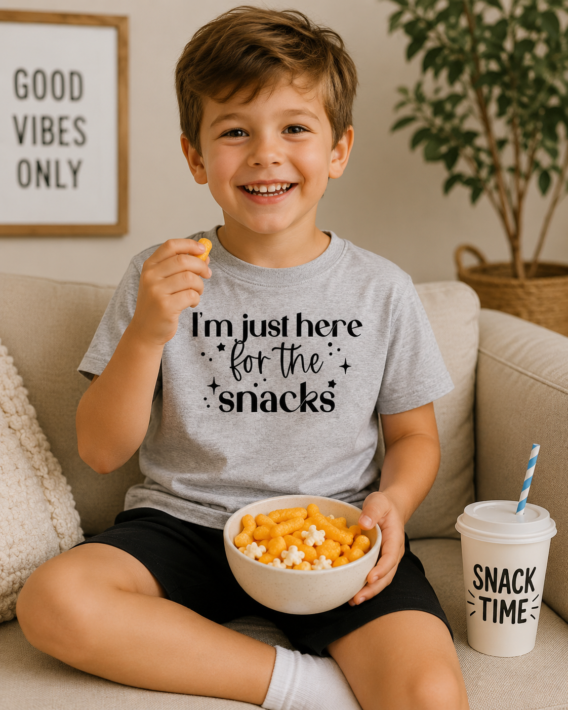 I'm Just Here for the Snacks Tee