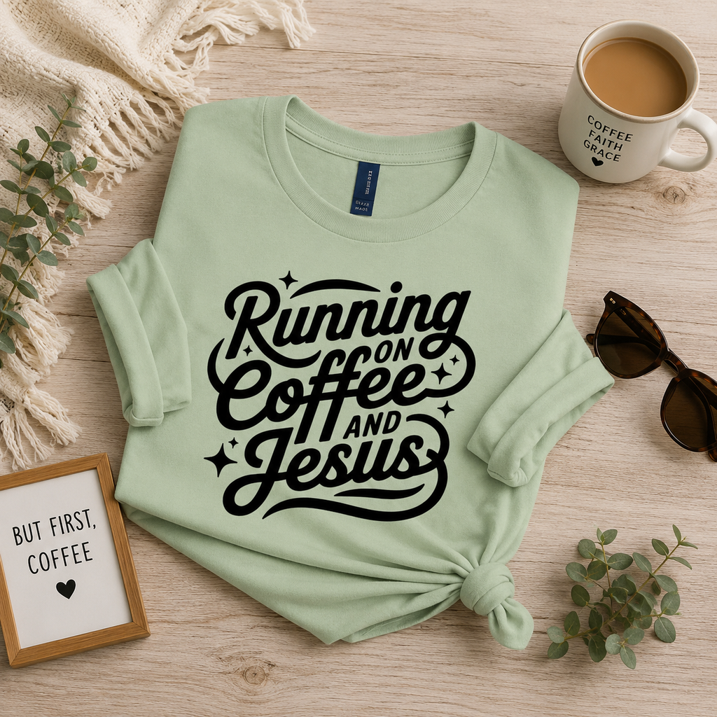Running on Coffee & Jesus Tee