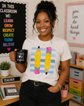 Colorful Pencil Teacher Tee