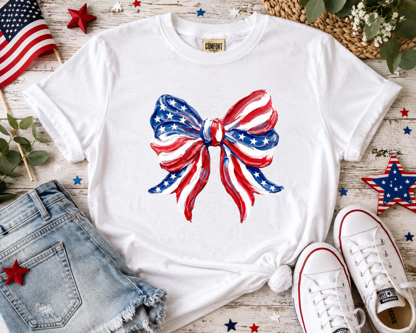 Patriotic Bow Graphic Tee