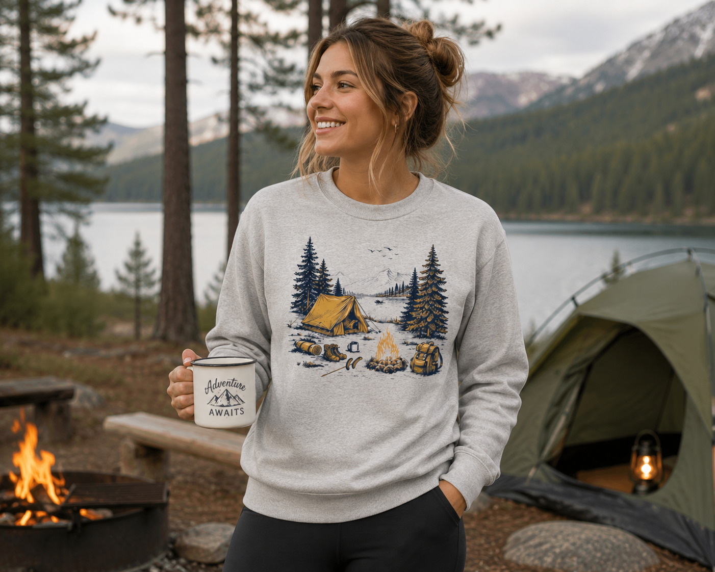 Cozy Campfire Adventure Sweatshirt