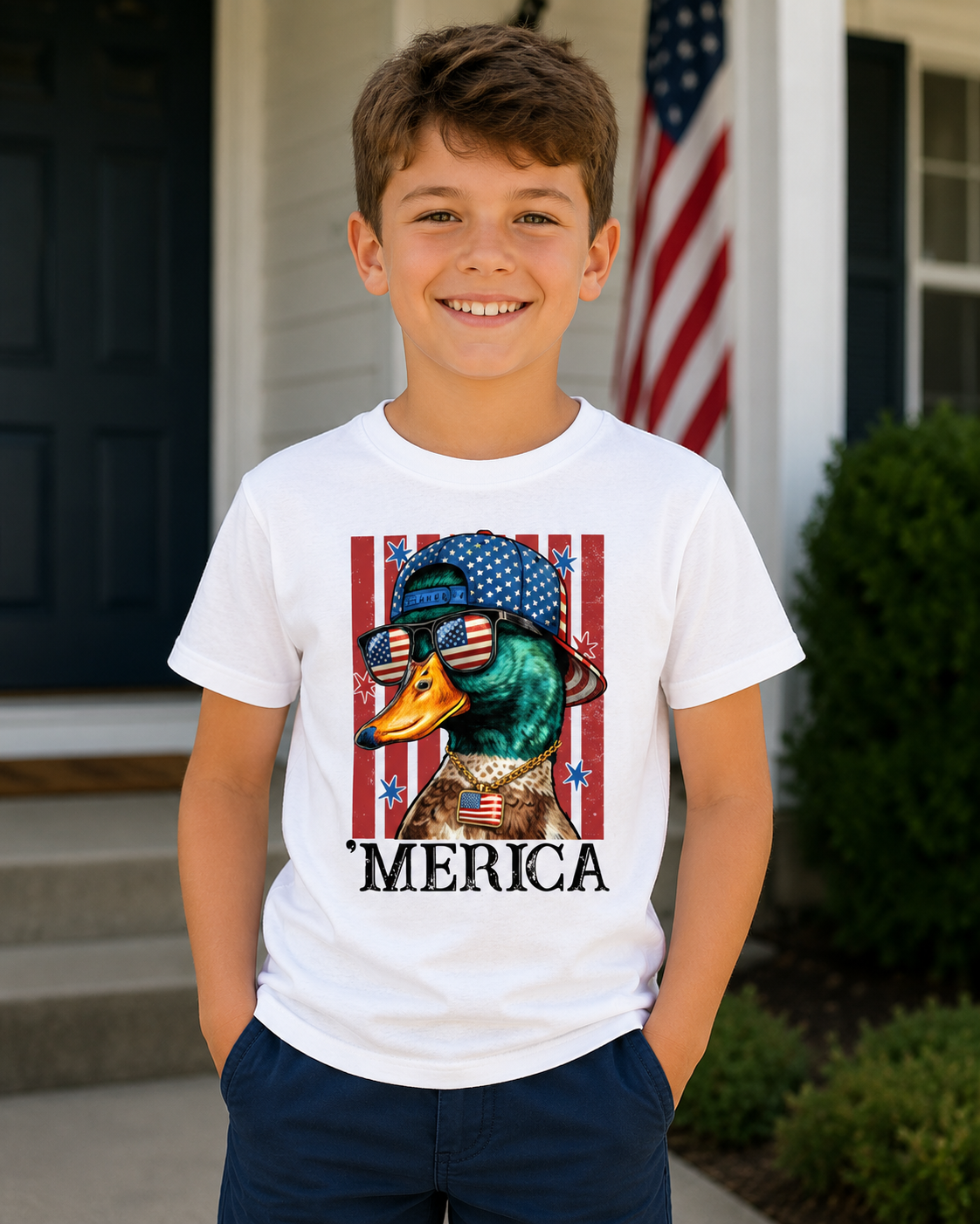 🇺🇸 Youth 'MERICA Duck Graphic Tee 🦆
