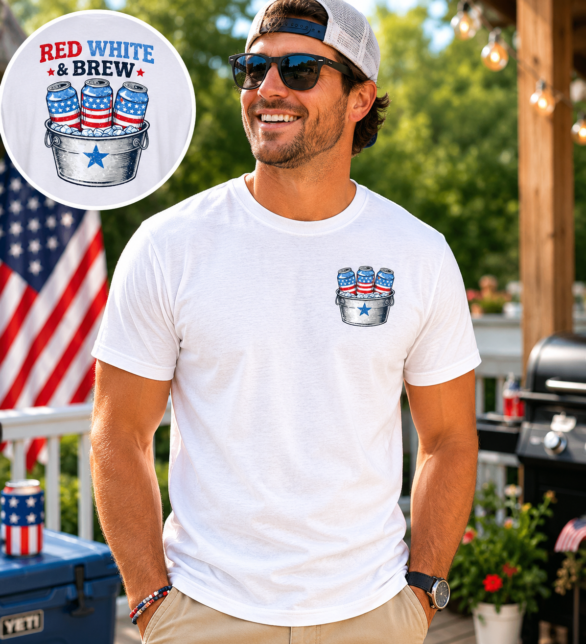 🇺🇸 Red, White & Brew Comfort Tee 🍻