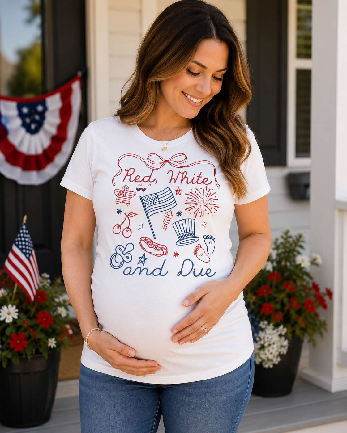 🇺🇸 Red, White & Due 🤰✨