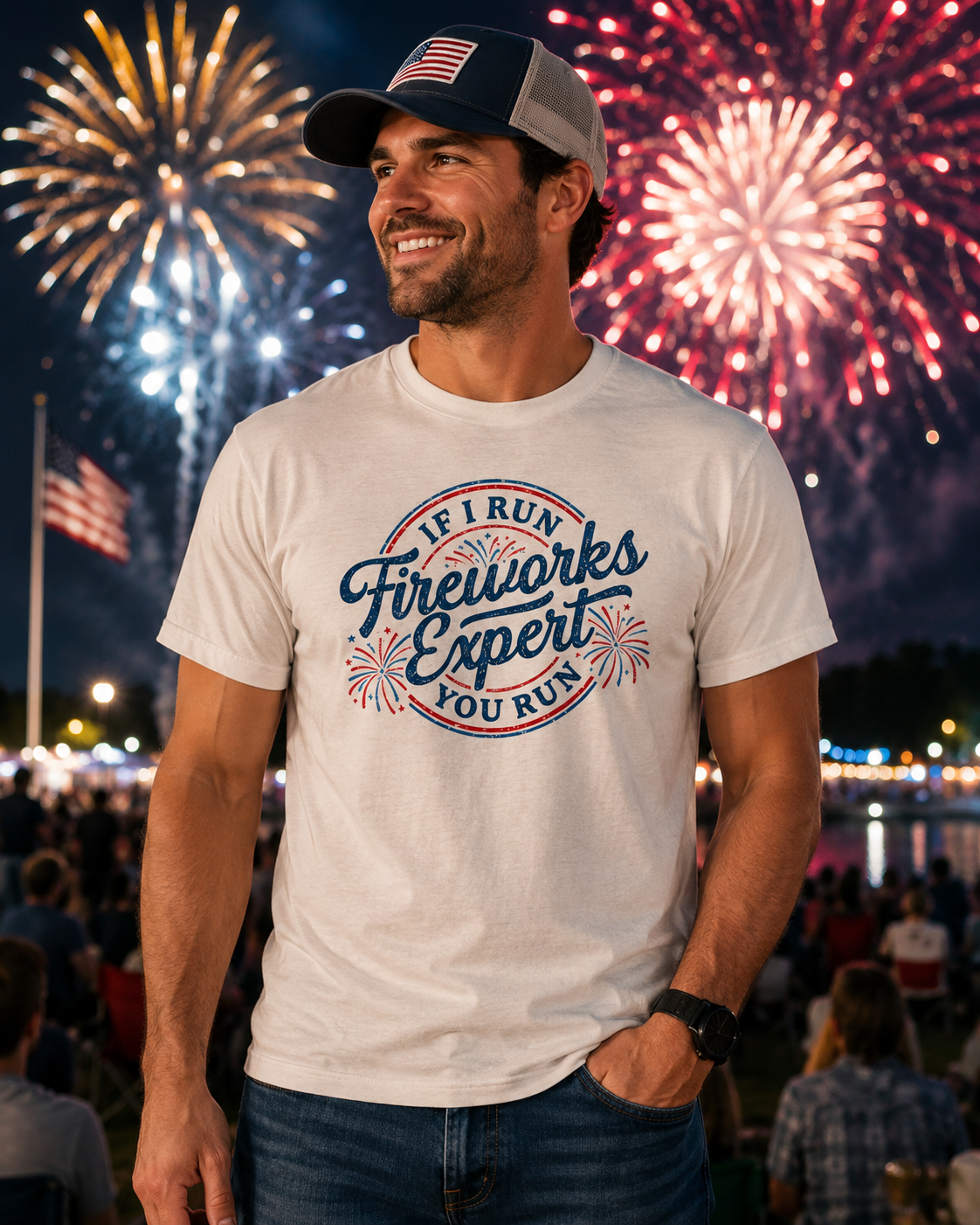 🎆 If I Run, You Run Tee 🇺🇸
