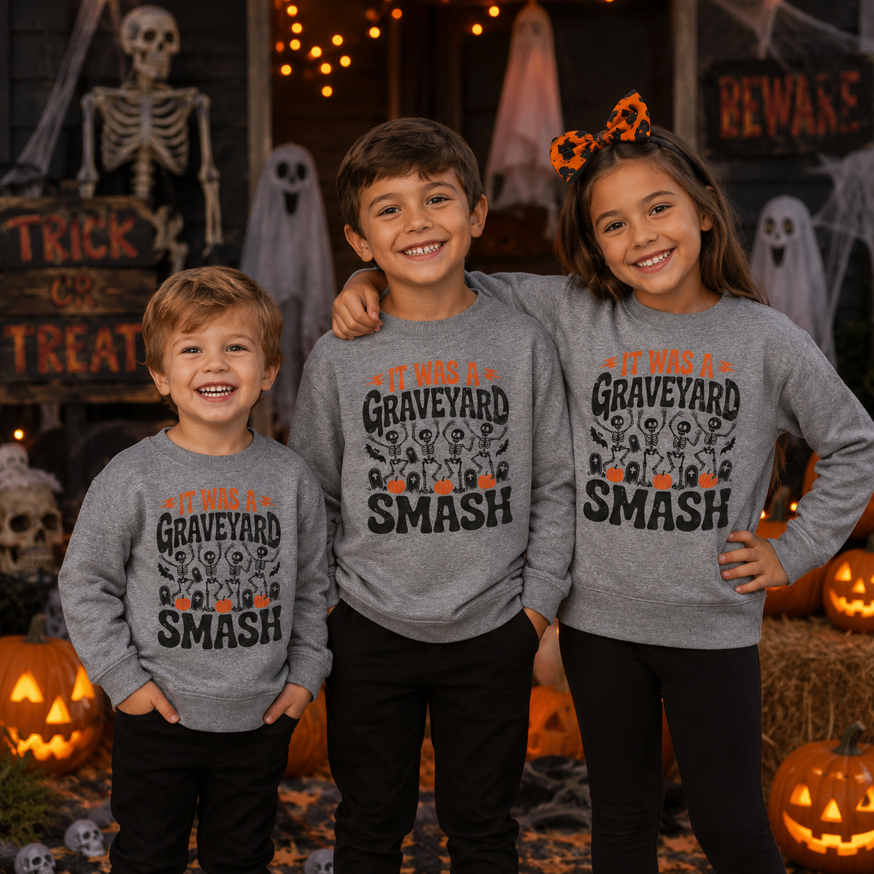 It Was a Graveyard Smash Halloween Sweatshirt
