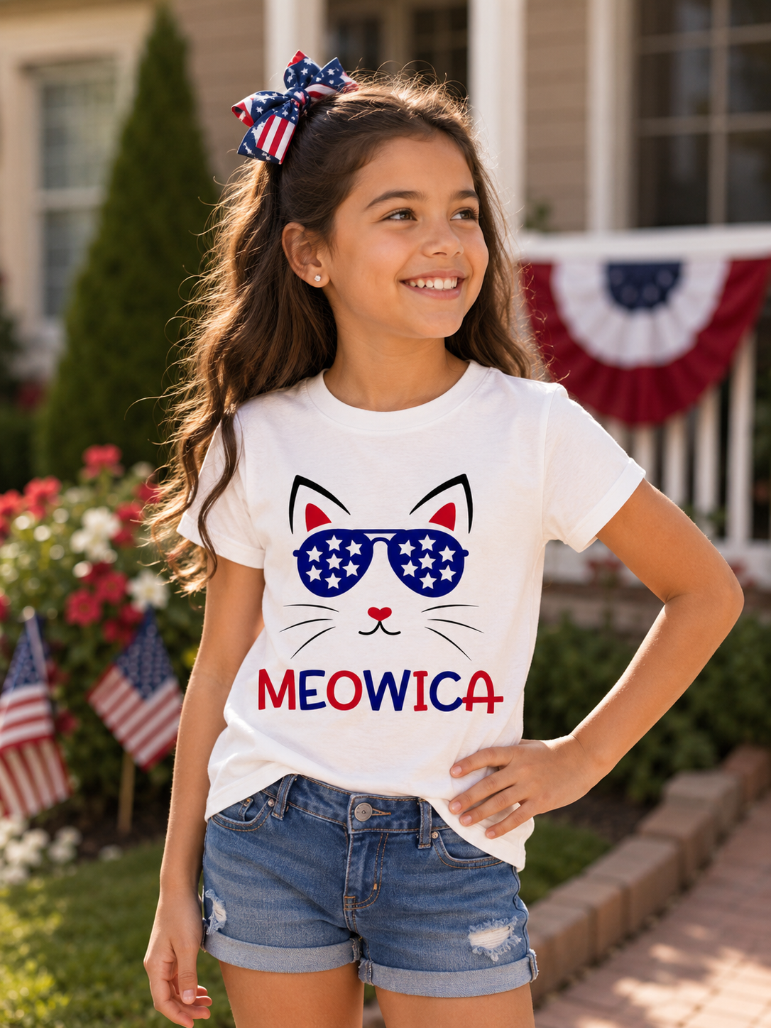 MEOWICA Patriotic Youth T-Shirt