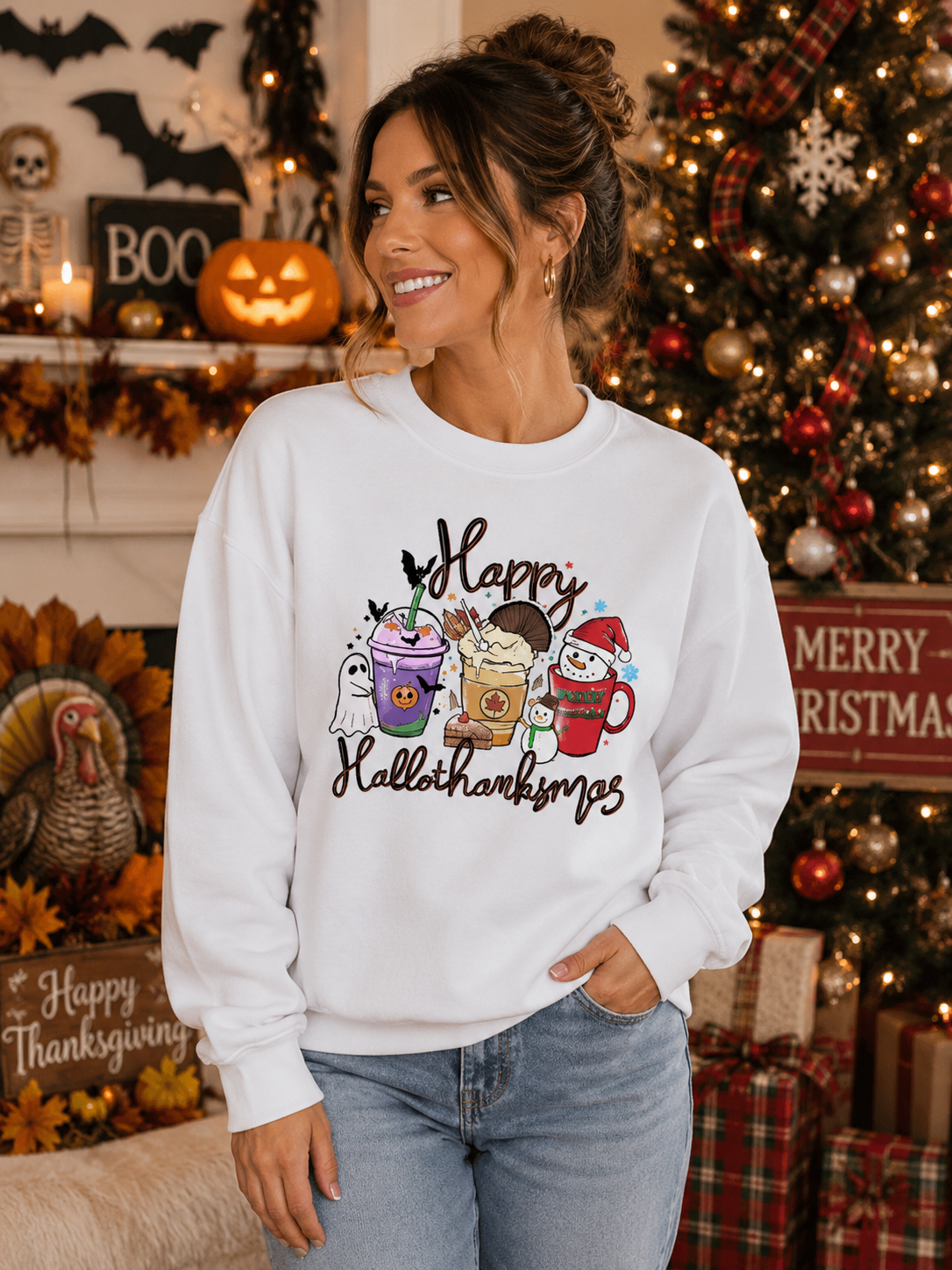 Happy Hallothankmas Sweatshirt