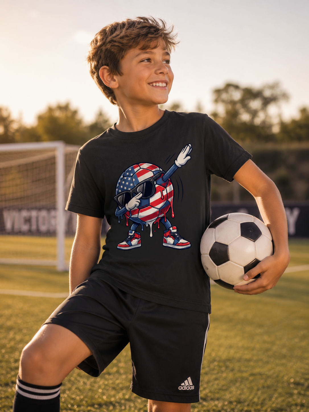 Patriotic Soccer Boy