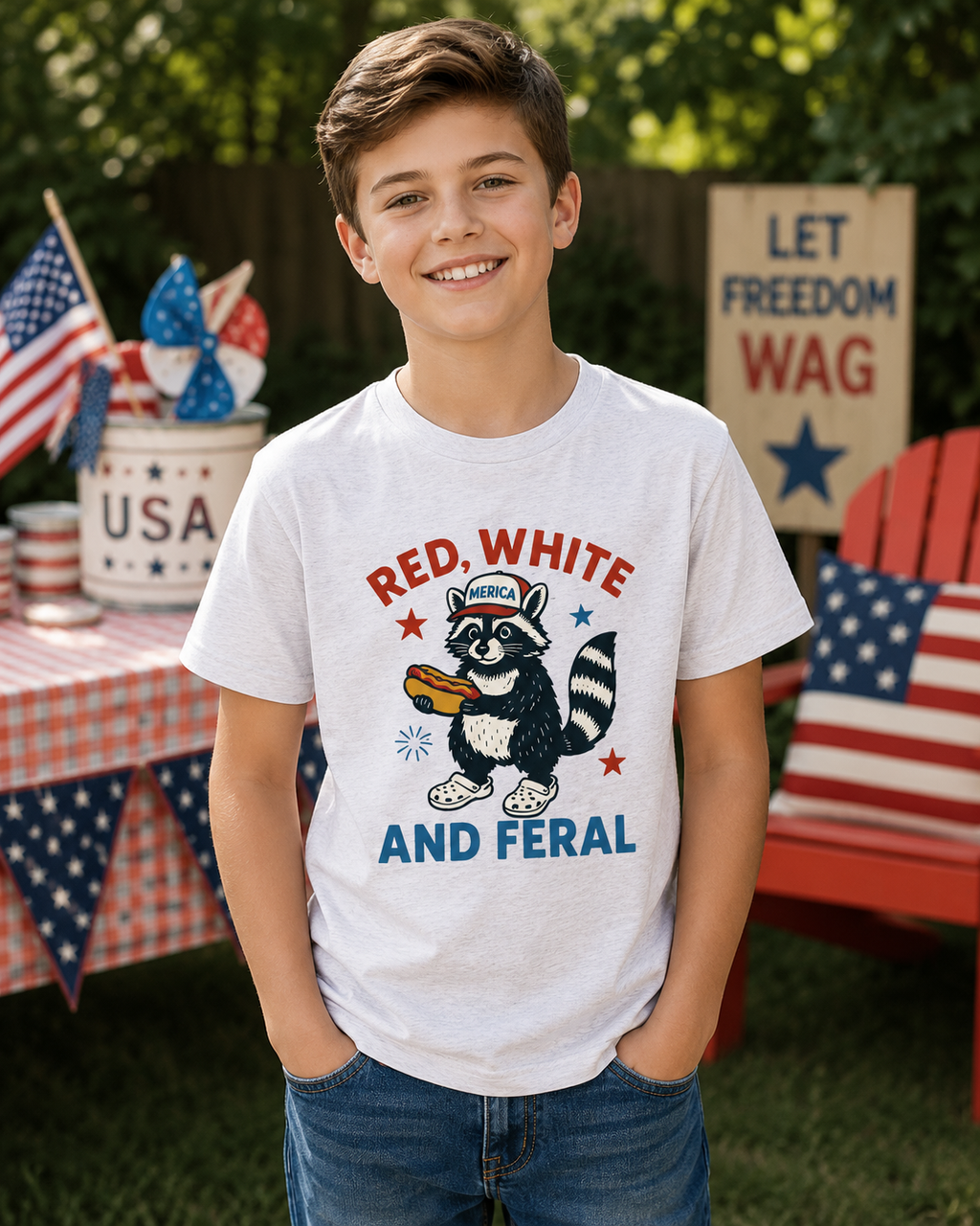 RED WHITE AND FERAL