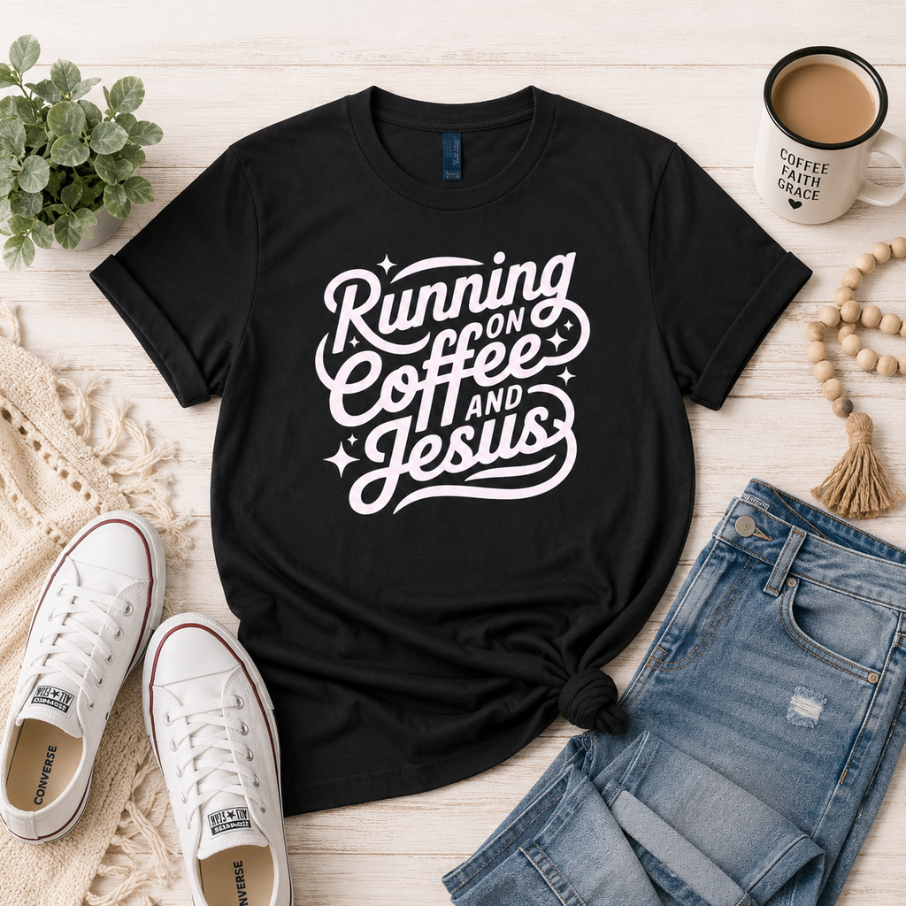 Running on Coffee & Jesus Tee
