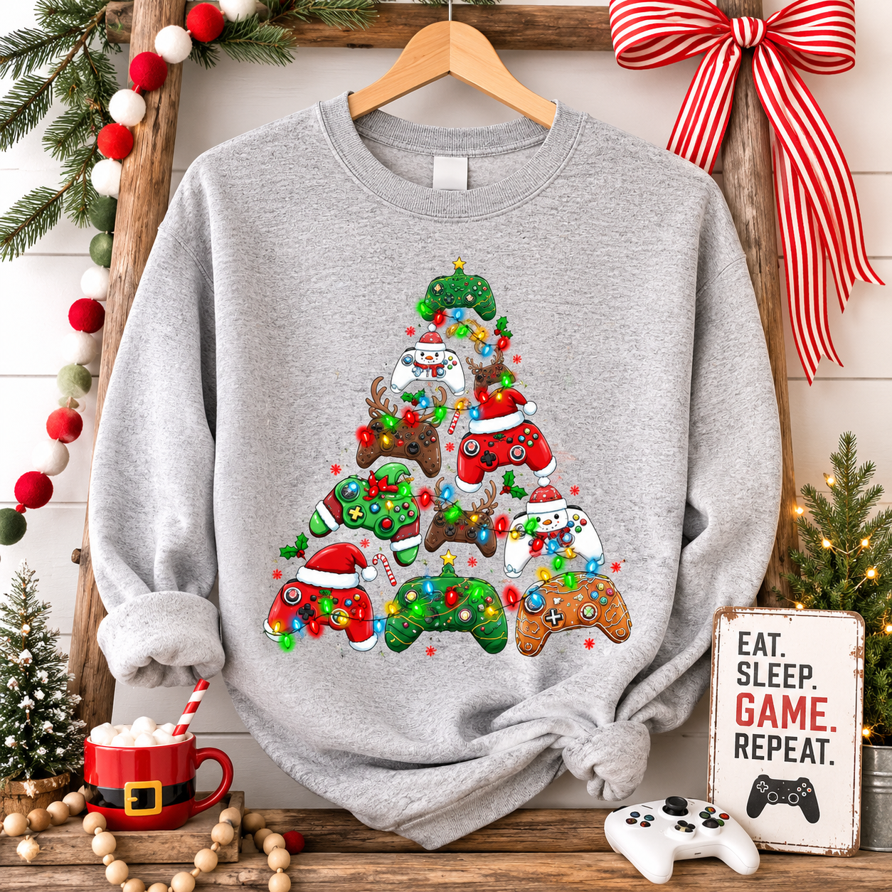 Gaming Christmas Tree Sweatshirt