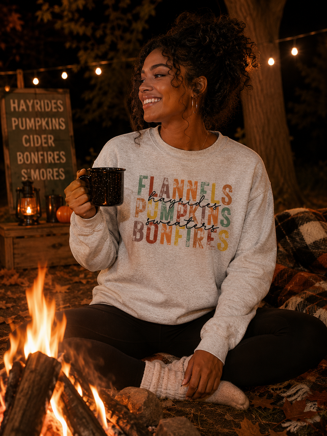 🍂 Flannels, Hayrides, Pumpkins & Bonfires Sweatshirt
